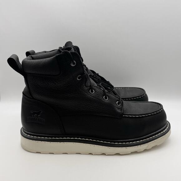 Irish Setter Men Ashby 6" Ankle Work Boot US 10 D Black Leather Aluminum Toe NIB - Picture 3 of 12